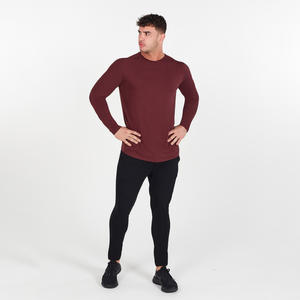 T-shirts de sport pour hommes, respirants, à col rond, à manches longues, sous-vêtements de sport, vêtements de course décontractés, t-shirts à manches longues pour hommes - Product Image 6