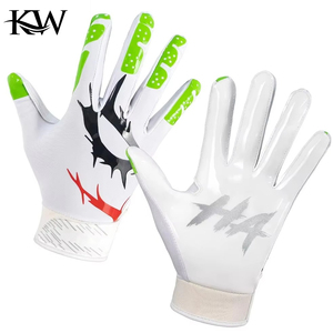 Gants de protection pour le football américain, nouvelle arrivée, design personnalisé, imprimé, cuir artificiel, imperméables, poignet réglable - Product Image 3