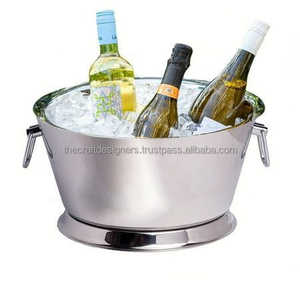 Mostrador de cubo de hielo de gran tamaño de calidad minimalista, soporte para botella de cerveza de champán, lo último en enfriador de vino grande - Product Image 4