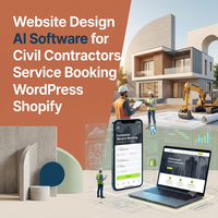 Software de IA para Diseño de Sitios Web para Contratistas Civiles, Reserva de Servicios, Plugin para WordPress y Shopify, Aplicación Móvil para Android e iOS, Software ERP con IA