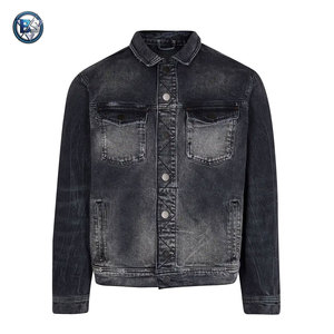 Chaqueta de Mezclilla para Hombre al por Mayor, Estilo Casual, Ropa Urbana, Impresión de Logotipo Personalizado Disponible, Chaqueta de Invierno OEM - Product Image 1
