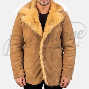 Chaqueta de Cuero de Gamuza para Hombre, Forro de Piel Sintética de Lujo, Cuello de Borrego, Abrigo Cálido de Invierno, Prenda Exterior Clásica y a la Moda - Product Image 6