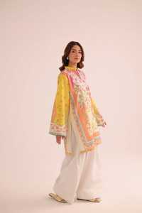 Vêtements indiens et pakistanais haut de gamme imprimés pour femmes, ensemble 2 pièces en tissu léger pour l'été, vêtements cousus en tissu lawn - Product Image 6