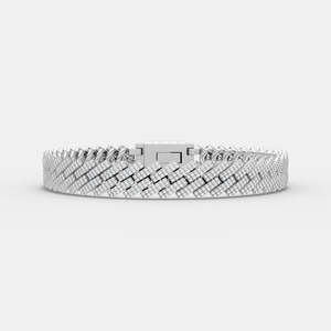 Men's Moissanite Cuban Link Bracelet 925 Silver <b>Iced</b> <b>Out</b> Hip Hop Jewelry Diamond <b>Chain</b> Luxury Bling Wedding Party Gift Fashion - Product Image 2