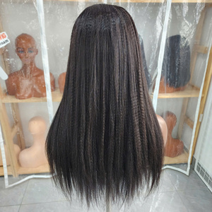Cheap Wholesale Kinky Yaki Straight Glueless for <b>Wig</b> Vietnamese Virgin Human Hair Transparent HD Small <b>Long</b> - Product Image 3