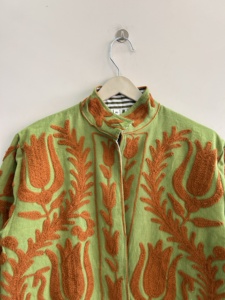Veste en coton brodée style bohème, respirante, style vintage, veste streetwear, style bohème - Product Image 4