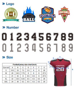 Uniforme de Fútbol Americano Personalizado para Entrenamiento y Partidos de Liga, Nueva Llegada, Jersey Personalizado de Fútbol Americano, Pantalón Corto, 100% Tela de Malla de Poliéster - Product Image 3