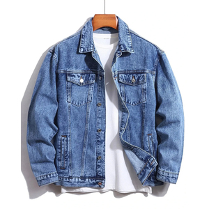 New Fashion Custom Made Men's Denim Jacket <b>Top</b> Quality Material Breathable Stylish Warm Denim Jackets With Custom Logo - Product Image 1
