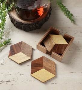 Handcrafted Wooden Coaster Collection Combining Traditional Artistry Functional Utility And Modern Decorative Appeal Seamlessly - Product Image 5