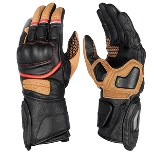 Gants de moto antidérapants pour hommes, nouveaux, personnalisés, légers, en cuir PU, imperméables, respirants, à doigts entiers - Product Image 5