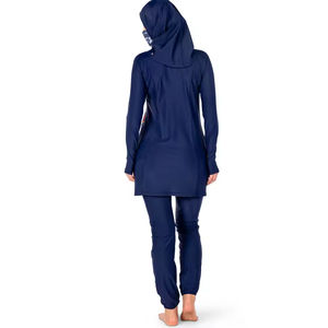 Burkinis de bain musulmans modestes pour femmes, design personnalisé, coupe haute, imprimé, ensemble 3 pièces, Spandex/Nylon respirant de haute qualité - Product Image 2