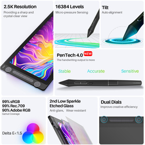 <span class=keywords><strong>Huion</strong></span> <span class=keywords><strong>kamvas</strong></span> <span class=keywords><strong>16</strong></span> gen3 15,8 pulgadas 3rd Gen tableta gráfica 16384 niveles presión Diseño Creativo pintura dibujo tableta con pantalla - Product Image 3