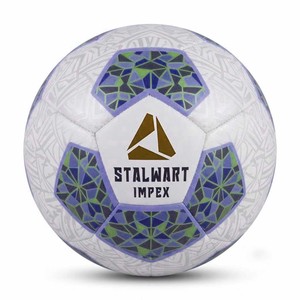 Balón de Fútbol Stalwart Impex con Patrón Geométrico y Diseño de Logotipo, Resistente para Partidos al Aire Libre - Product Image 1
