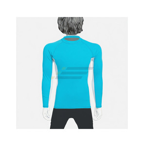 Factory Supply High Collar Breathable Quick Dry Spandex/Nylon Long <b>Mens</b> <b>Compression</b> <b>Shirt</b> Long Sleeve Rashguard - Product Image 5