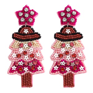 Pendientes de botón con cuentas de Cascanueces de dibujos animados para mujer, joyería de boda, cristal de diamantes de imitación rosa, rojo y dorado - Product Image 3