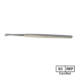 เครื่องมือขูดหูแบบมืออาชีพ ยี่ห้อ Fox Dermal Curettes ขนาด 6 มม. แบบหูโค้งตรง ปลายแหลม สำหรับหู คอ จมูก - Product Image 3