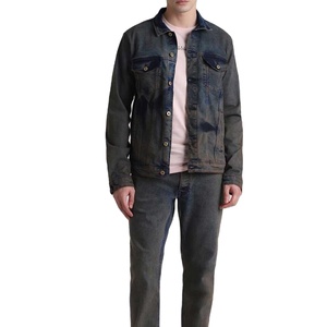 Chaqueta vaquera para hombre con embalaje personalizado de fabricante pakistaní, chaqueta vaquera desteñida al sol con lavado ácido de calidad premium a precio barato para hombre - Product Image 3
