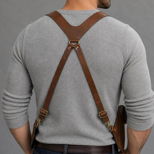 Genuine leather shoulder holster bag utility <b>chest</b> bag providing organized <b>storage</b> for everyday accessories in wholesale rate - Product Image 2