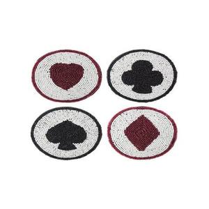 Traditional Bohemian <b>Beaded</b> Glass <b>Coasters</b> Durable for Coffee or Boho Table Decor - Product Image 4