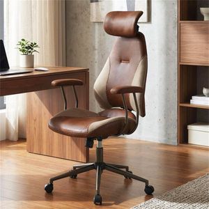 Sedia da Ufficio Ergonomica Marrone con Blocchi di Colore, Poggiatesta Regolabile 2D, Schienale Alto, Capacità 150 kg, Materiale in Nylon - Product Image 2