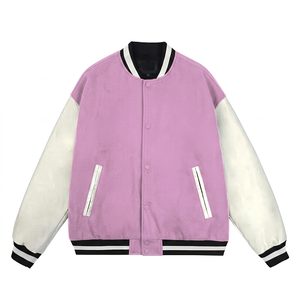 แจ็คเก็ตวาร์ซิตี้พรีเมียม ผ้าขนสัตว์หนา แขนหนัง แจ็คเก็ตเบสบอลแบบ Letterman ปักลายเชนิลล์ตามสั่ง เสื้อผ้าแฟชั่นสตรีทแวร์ - Product Image 6