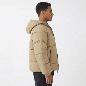 Chaqueta Acolchada para Hombre de Marca Privada, Abrigo de Invierno con Capucha, Acolchado Grueso y Aislante, Ropa Casual de Calle para Exteriores - Product Image 3