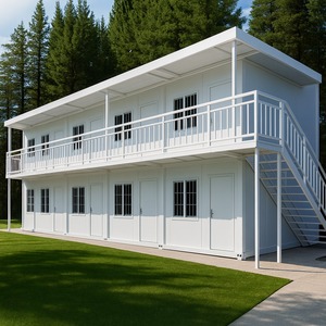 Casa Contenedor Modular Impermeable de 2 Pisos, Ecológica y Desmontable con Balcón para Uso en Alojamientos <span class=keywords><strong>Rurales</strong></span> y Apartamentos - Product Image 3