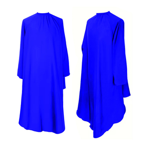 Cape de coiffure bleue en textile à manches longues, professionnelle, pour salon de coiffure, coupe de cheveux, coloration, coiffage, protection réutilisable - Product Image 2