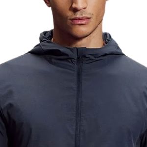 Wholesale Mens Performance Windbreaker <b>Coat</b> Lightweight Breathable Running Jacket Outdoor Sportswear Full Zip Clothing - Product Image 3
