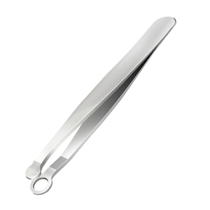 Easy Cut Stainless Steel <b>Long</b> Needle Round Head <b>Nose</b> Hair Tweezers for Men - Product Image 1