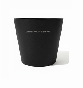 Macetero de Aluminio Negro Mate - Florero y Maceta Modernos Minimalistas para Mesa de Boda, Decoración Ecológica para Interiores y Exteriores - Product Image 4