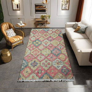 Tapis Kilim en jute faits à la main, modernes, multicolores, à motifs géométriques, antidérapants, sur mesure, tapis de prière, pour la maison, le salon, best-sellers - Product Image 1