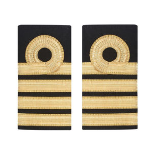 Épaulettes de pilote personnalisées de haute qualité, brodées, multi-rayures, écologiques, pour uniforme, OEM - Product Image 2
