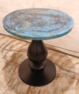 Table de bar moderne et élégante, base en métal, plateau rond, table de pub pour café, restaurant, usage intérieur et extérieur - Product Image 2