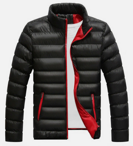 <b>Men</b> Hooded Lightweight Bubble <b>Jacket</b> Quilted <b>Warm</b> Casual Winter Full Zip Comfortable Regular Fit Waterproof Quick Dry Breathable - Product Image 1