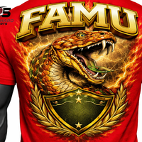 T-shirts graphiques FAMU personnalisés pour hommes et femmes, étiquette privée OEM, haute qualité, 100% coton, séchage rapide et respirant