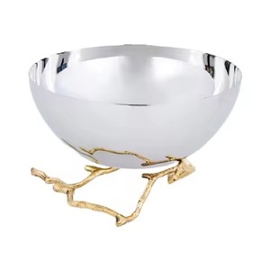 Designer Hospitality Collection Metal Dates Bowl Stylish Serving Accessory for Banquet - Product Image 1
