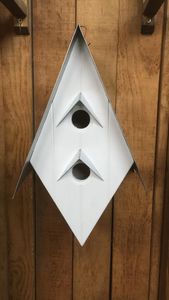 Casa para pájaros de metal para jardín o balcón, caja de anidación para aves, refugio para pájaros al aire libre, jaula decorativa para pájaros - Product Image 6