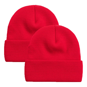 Gorro de Punto Unisex ODM de Color Sólido, 100% Acrílico, Gorro de Invierno para Adultos de 56-58 cm, Estilo Casual, Gorro Morado y Negro - Product Image 5