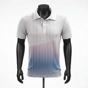Chemises décontractées unies entièrement personnalisées par sublimation, à prix bas, fabriquées directement en usine, pour hommes, compressées, séchage rapide, respirantes, pour l'été - Product Image 1