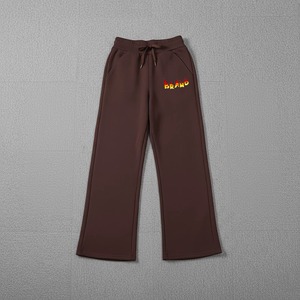 Pantalones Deportivos de Felpa para Mujer con Logotipo Personalizado, Corte Regular, 100% Algodón, Cintura Media, Estilo Hip Hop - Product Image 1