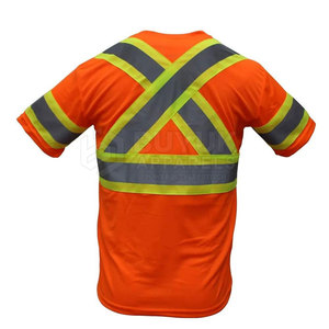 Camiseta de Seguridad de Manga Corta de Alta Visibilidad, Transpirable, para Trabajos de Infraestructura, Camiseta de Seguridad Reflectante de Manga Corta de Alta Visibilidad - Product Image 2