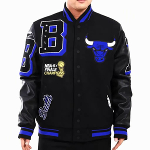 Chaqueta Varsity de Béisbol de Lana con Logotipo Personalizado de Alta Calidad, Resistente al Viento y Rellena de Plumón para Hombre, Venta al Por Mayor Económica de Fábrica - Product Image 2
