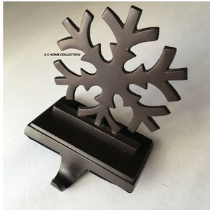 Fantastic Design Silver Metal Christmas Stocking Hanger <b>Hook</b> Mantelpiece Home Decor Festive Snowflake Accent Blank Sublimation - Product Image 6