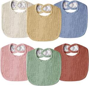 Bavoirs en mousseline de bambou premium pour bébé, 100% bambou, légers et doux pour la peau - Product Image 5