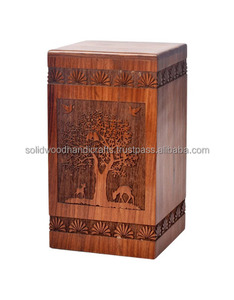 Hot Selling Handmade Wooden Urn <b>Box</b> <b>For</b> Adult <b>Ashes</b> Funeral human Urns Burial Urns - Product Image 1