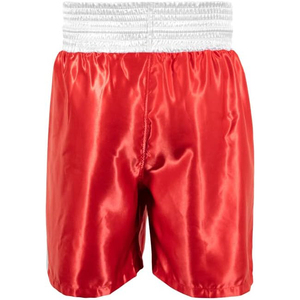 <b>White</b> Boxing <b>Shorts</b> <b>Men</b> Regular Fit 100 Polyester Durable Martial Arts Wear Adult Size Front Logo - Product Image 6