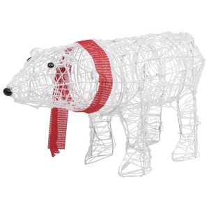 Décoration lumineuse de Noël en acrylique en forme d'ours avec 45 LED, dimensions 28"x7.9"x15" pour une décoration festive de la maison - Product Image 4