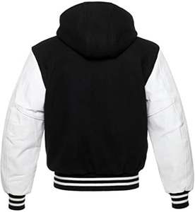 แจ็คเก็ตบอมเบอร์วาร์ซิตี้ผู้ชายแบบสั่งทำปี 2025 ดีไซน์กันลมอย่างยั่งยืนพร้อมปกตั้ง แจ็คเก็ตเบสบอลเลตเตอร์แมนขายส่ง - Product Image 3