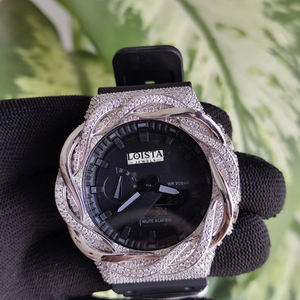 นาฬิกาข้อมือ Loista Jewels หรูหรา สายยาง ตัวเรือนสแตนเลส ประดับเพชรโมอิสซาไนต์ หน้าปัดทรงเหลี่ยม ระบบควอตซ์ ETA Movement เหมาะสำหรับองค์กร - Product Image 5